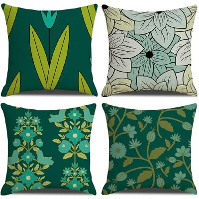 Générique Linge imprimé motif fleur et oiseau 45x45cm - Publicité Générique Linge imprimé motif fleur et oiseau 45x45cm - Publicité