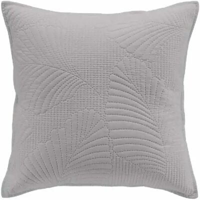 Housse de coussin décorative COLOMBINE en polyester avec motif de feuilles en relief 40x40cm - Publicité Housse de coussin décorative COLOMBINE en polyester avec motif de feuilles en relief 40x40cm - Publicité