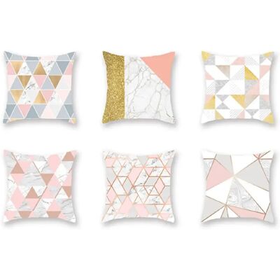 Générique YP Select Housse de coussin géométrique - Rose-or - Publicité Générique YP Select Housse de coussin géométrique - Rose-or - Publicité