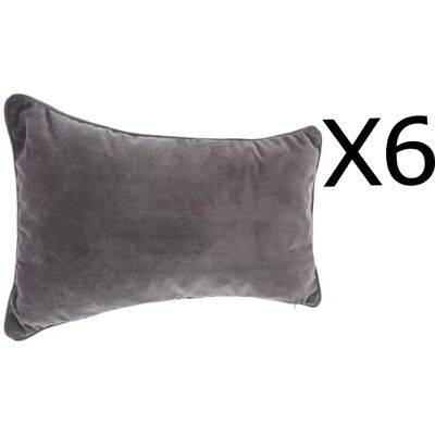 Pegane Lot de 6 coussins rectangulaires - 50 x 30 cm - Gris foncé - Publicité Pegane Lot de 6 coussins rectangulaires - 50 x 30 cm - Gris foncé - Publicité