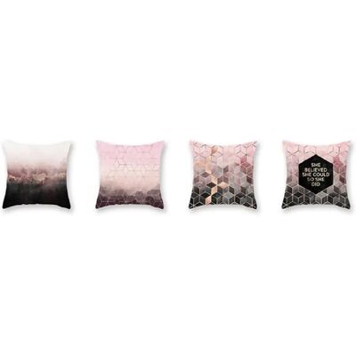Générique YP Select Housse velours rose 4Pcs - 45x45 cm - Publicité Générique YP Select Housse velours rose 4Pcs - 45x45 cm - Publicité