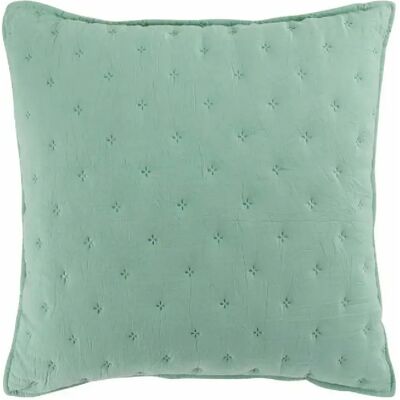 Paris Prix Housse de Coussin Mellow - Menthe & Blanc - 40x40 cm - Publicité Paris Prix Housse de Coussin Mellow - Menthe & Blanc - 40x40 cm - Publicité