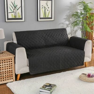 Wewoo Housse de canapé réversible - Noir 55x196CM - Publicité Wewoo Housse de canapé réversible - Noir 55x196CM - Publicité