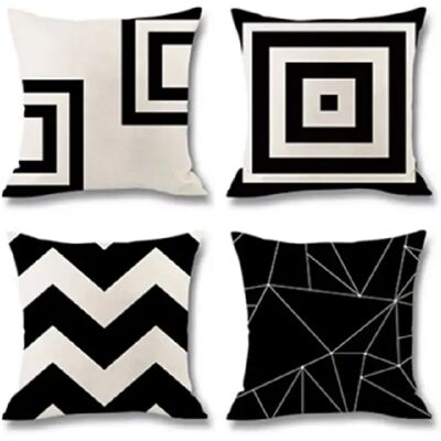 Générique YP Select 4Pcs Géométrique Oreiller - 1 Noir 45X45Cm - Publicité Générique YP Select 4Pcs Géométrique Oreiller - 1 Noir 45X45Cm - Publicité