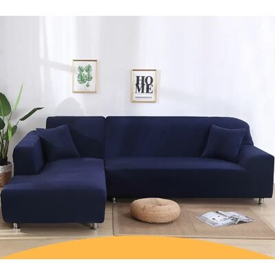 Wewoo housse de canapé universelle - Bleu foncé - Publicité Wewoo housse de canapé universelle - Bleu foncé - Publicité