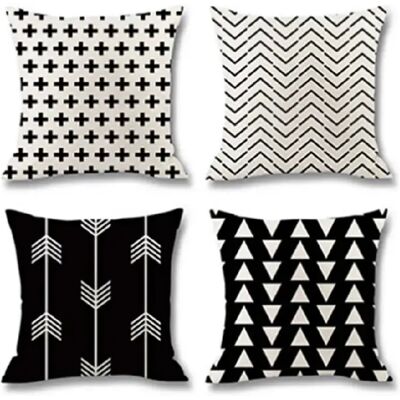 Générique YP Select 4Pcs Housse Oreiller Lin Noir - Publicité Générique YP Select 4Pcs Housse Oreiller Lin Noir - Publicité