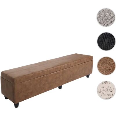 Mendler Banquette coffre tissu - Marron - Publicité Mendler Banquette coffre tissu - Marron - Publicité