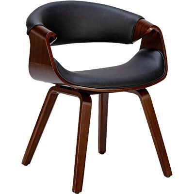 Decoshop26 Fauteuil en similicuir - Noir - Publicité Decoshop26 Fauteuil en similicuir - Noir - Publicité