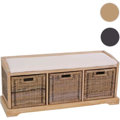 Mendler Banc banquette Bienne rotin kubu - Publicité Mendler Banc banquette Bienne rotin kubu - Publicité