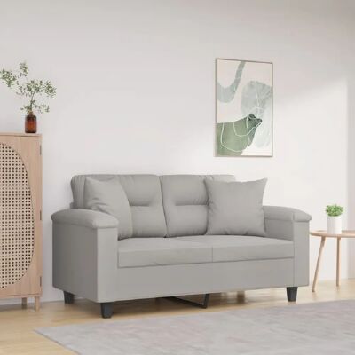 vidaXL Coussins décoratifs 2 pcs Gris clair - Décoration - Publicité vidaXL Coussins décoratifs 2 pcs Gris clair - Décoration - Publicité
