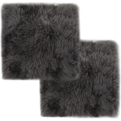 Decoshop26 Coussins de chaise en mouton - Gris clair - Publicité Decoshop26 Coussins de chaise en mouton - Gris clair - Publicité