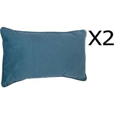 Pegane Coussins rectangulaires x2 - 30x50 cm - Bleu - Publicité Pegane Coussins rectangulaires x2 - 30x50 cm - Bleu - Publicité