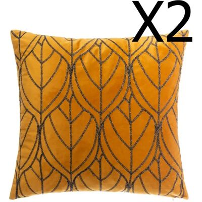Pegane Velvet - 40x40 cm - Ocre - Publicité Pegane Velvet - 40x40 cm - Ocre - Publicité