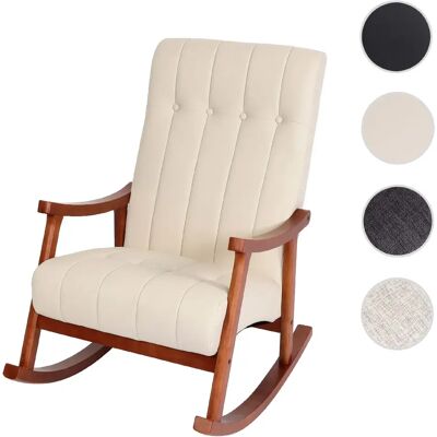 Mendler Fauteuil à bascule Crème en Similicuir HWC-K10 - Fauteuil relax - Publicité Mendler Fauteuil à bascule Crème en Similicuir HWC-K10 - Fauteuil relax - Publicité