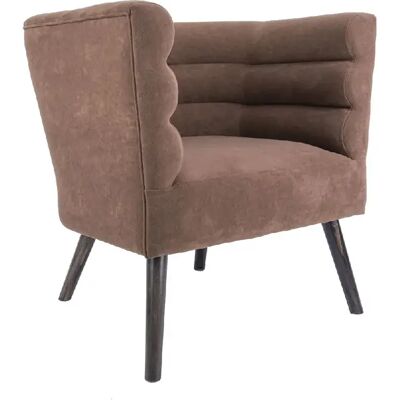 Leitmotiv Fauteuil Velours Explicit - Marron - Fauteuil - Publicité Leitmotiv Fauteuil Velours Explicit - Marron - Fauteuil - Publicité