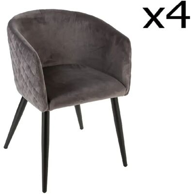 Pegane Fauteuil de dîner - Gris foncé - Publicité Pegane Fauteuil de dîner - Gris foncé - Publicité