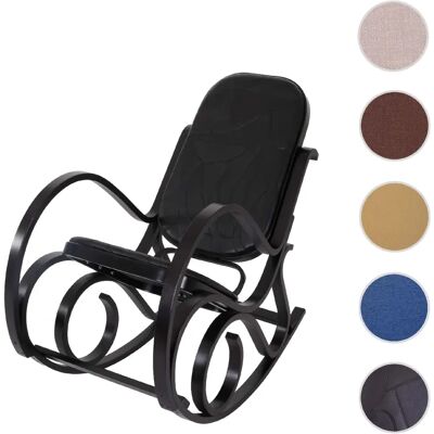 Mendler Fauteuil rocking chair - Noir - Publicité Mendler Fauteuil rocking chair - Noir - Publicité