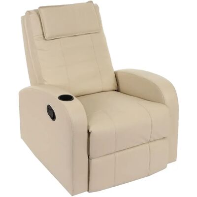Mendler Fauteuil relaxation TV - Crème - Publicité Mendler Fauteuil relaxation TV - Crème - Publicité