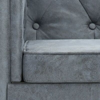 HelloShop26 - Lounge - Tissu gris - Fauteuil - Publicité HelloShop26 - Lounge - Tissu gris - Fauteuil - Publicité