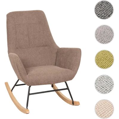 Mendler - Sedia A Dondolo Hwc-n13 - Marron - Tissu - Rocking chair - Publicité Mendler - Sedia A Dondolo Hwc-n13 - Marron - Tissu - Rocking chair - Publicité