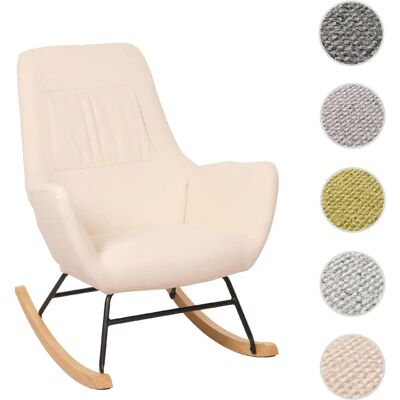 Mendler Fauteuil à bascule relax - Blanc - Publicité Mendler Fauteuil à bascule relax - Blanc - Publicité