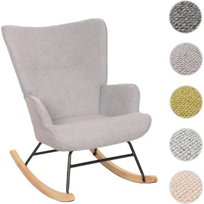 Mendler Fauteuil à bascule - Gris clair - Publicité Mendler Fauteuil à bascule - Gris clair - Publicité