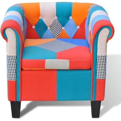 Helloshop26 Fauteuil patchwork moderne - Or - Publicité Helloshop26 Fauteuil patchwork moderne - Or - Publicité