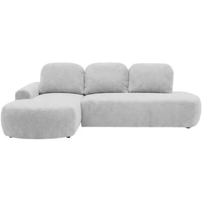 Casanova Canapé d'angle tissu texturé 3 places Gris clair Droit - Publicité Casanova Canapé d'angle tissu texturé 3 places Gris clair Droit - Publicité