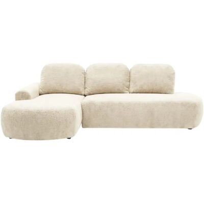 Casanova Canapé d'angle tissu texturé 3 places Beige Droit - Publicité Casanova Canapé d'angle tissu texturé 3 places Beige Droit - Publicité