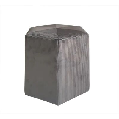 The Home Deco Factory Pouf design velours Giulia - L. 35 x H. 35 cm - Gris souris - Publicité The Home Deco Factory Pouf design velours Giulia - L. 35 x H. 35 cm - Gris souris - Publicité