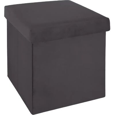 Pegane Pouf pliant - Gris foncé - Publicité Pegane Pouf pliant - Gris foncé - Publicité