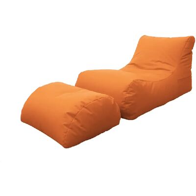 Alter Pouf chaise longue - Orange - Publicité Alter Pouf chaise longue - Orange - Publicité