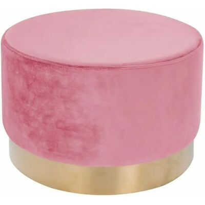 Paris prix Pouf rond velours - Rose - Publicité Paris prix Pouf rond velours - Rose - Publicité