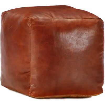 vidaXL Pouf Marron Clair - Rembourrage en coton - 40x40x40 cm - Pouf - Publicité vidaXL Pouf Marron Clair - Rembourrage en coton - 40x40x40 cm - Pouf - Publicité