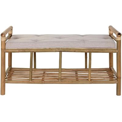 Pegane Banquette bambou avec rangement - Naturel - Publicité Pegane Banquette bambou avec rangement - Naturel - Publicité