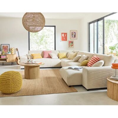 Lisa design canapé d'angle modulable - Beige - Publicité Lisa design canapé d'angle modulable - Beige - Publicité