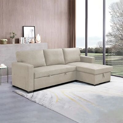 COZY - Canapé d'angle réversible - Beige - Sofa bed - Publicité COZY - Canapé d'angle réversible - Beige - Sofa bed - Publicité