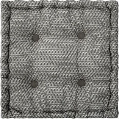ATMOSPHERA Coussin de sol carré en coton à motif Otto - 38 x 38 - Gris - Publicité ATMOSPHERA Coussin de sol carré en coton à motif Otto - 38 x 38 - Gris - Publicité
