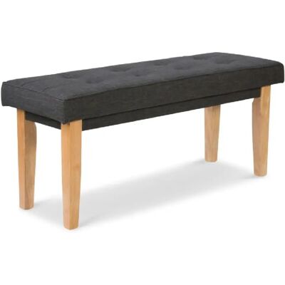 Homestyle4U Banquette en tissu - Gris foncé 103 cm - Publicité Homestyle4U Banquette en tissu - Gris foncé 103 cm - Publicité