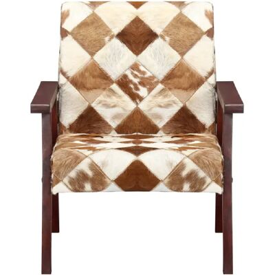 Helloshop26 Fauteuil lounge Cuir Marron - Publicité Helloshop26 Fauteuil lounge Cuir Marron - Publicité