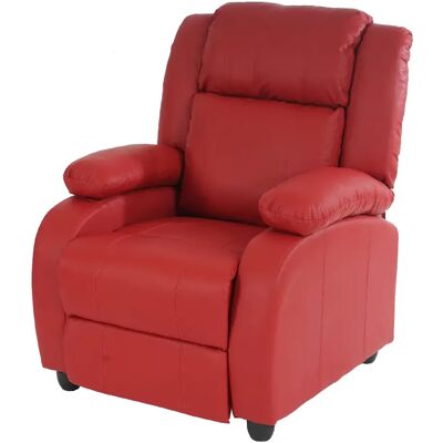 Mendler Fauteuil relaxation design - Rouge - Publicité Mendler Fauteuil relaxation design - Rouge - Publicité