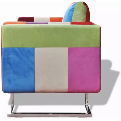 HelloShop26 - PatchworkCubeOttoman - Multicolore - Ottoman - Publicité HelloShop26 - PatchworkCubeOttoman - Multicolore - Ottoman - Publicité