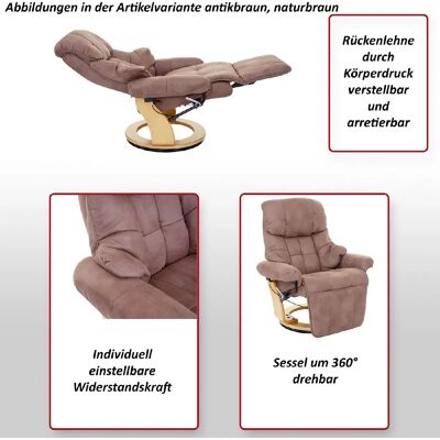 Fauteuil relax Starorůžová avec ottoman - Fauteuil inclinable - Publicité Fauteuil relax Starorůžová avec ottoman - Fauteuil inclinable - Publicité