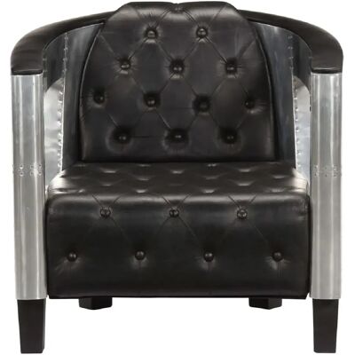 Helloshop26 Fauteuil style aviation - Noir - Publicité Helloshop26 Fauteuil style aviation - Noir - Publicité