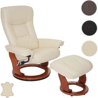 Mendler fauteuil relaxation pivotant - Crème - Publicité Mendler fauteuil relaxation pivotant - Crème - Publicité