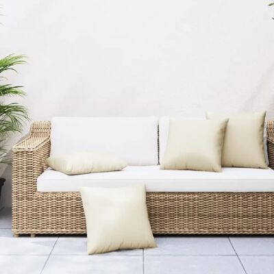 vidaXL Coussins de canapé crème - Lot de 4 - Publicité vidaXL Coussins de canapé crème - Lot de 4 - Publicité