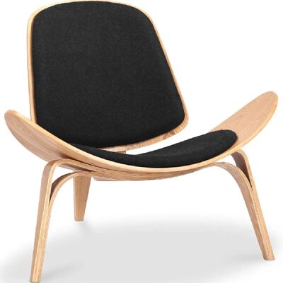 ICONIK INTERIOR Fauteuil design - Fauteuil scandinave - Revêtement en tissu - Lucy Noir - Publicité ICONIK INTERIOR Fauteuil design - Fauteuil scandinave - Revêtement en tissu - Lucy Noir - Publicité