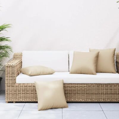 Coussins de canapé vidaXL - 4 pièces Beige pour extérieur - Publicité Coussins de canapé vidaXL - 4 pièces Beige pour extérieur - Publicité