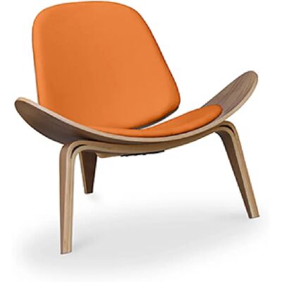 Fauteuil CW07 Orange - Style Scandinave - Publicité Fauteuil CW07 Orange - Style Scandinave - Publicité