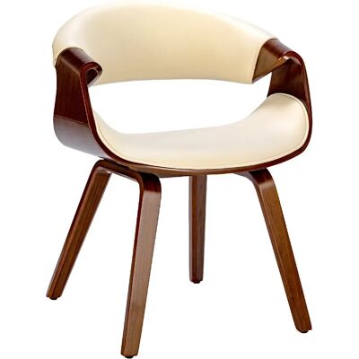 Decoshop26 Fauteuil salle à manger - Crème - Publicité Decoshop26 Fauteuil salle à manger - Crème - Publicité
